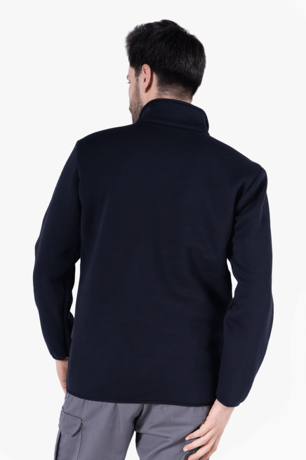 Fermuarlı Sweatshirt 3 İplik Şardonlu Dik Yakalı