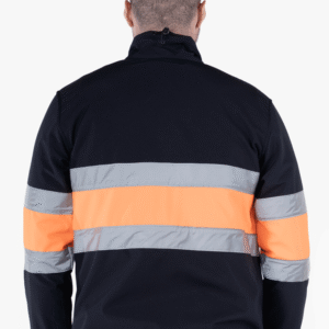 Reflektörlü Softshell Mont Neon İş Montu - Lacivert