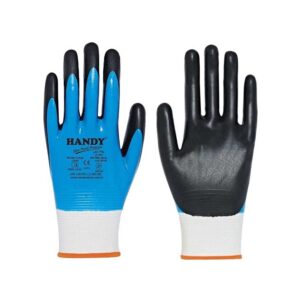 Handy H1701 Çift Kaplı Nitril İş Eldiveni - Mavi
