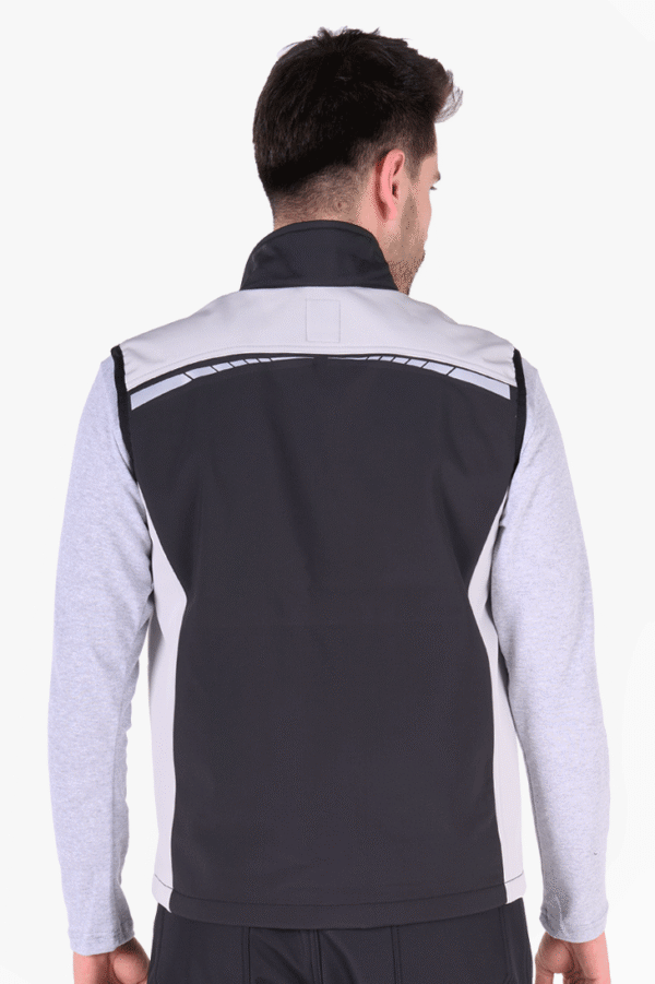 Softshell Reflektörlü İş Yeleği - Siyah