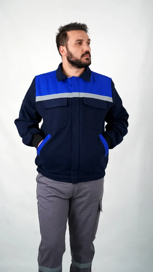 Teknik İş Montu Kışlık - Lacivert/Mavi