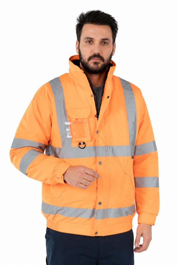 Reflektörlü İş Montu Hi Vis Kışlık Su Geçirmez