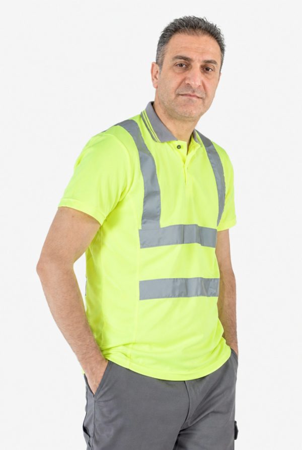 Polo Yaka Dry Touch Hi-Vis İş Tişörtü