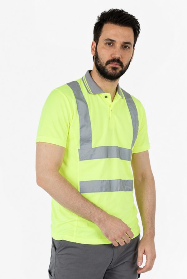 Polo Yaka Dry Touch Hi-Vis İş Tişörtü