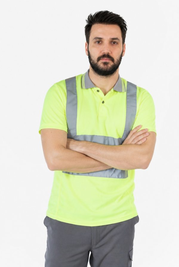 Polo Yaka Dry Touch Hi-Vis İş Tişörtü