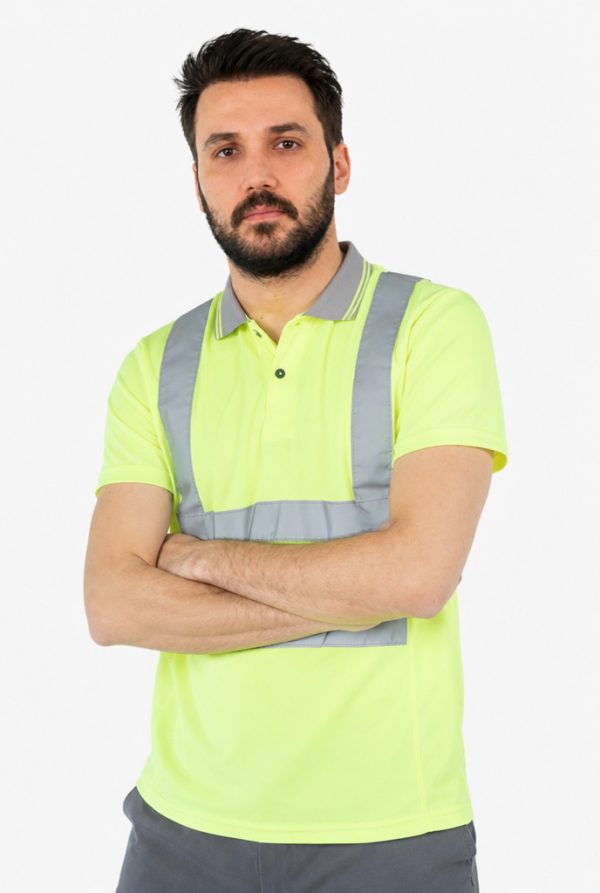 Polo Yaka Dry Touch Hi-Vis İş Tişörtü
