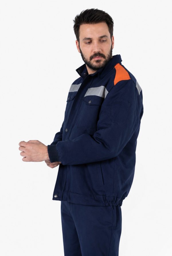 İş Elbisesi Takım Çift Renkli Mont Pantolon  - Lacivert