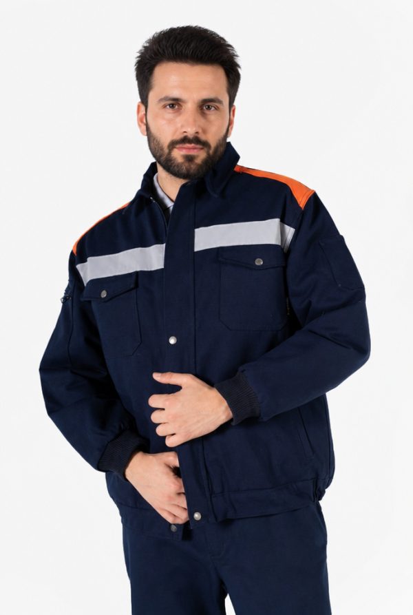 İş Elbisesi Takım Çift Renkli Mont Pantolon  - Lacivert