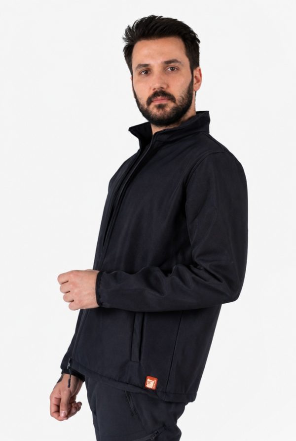 Dik Yaka Cepli Softshell Mont