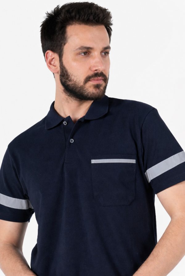 Polo Yaka Reflektörlü İş Tişörtü
