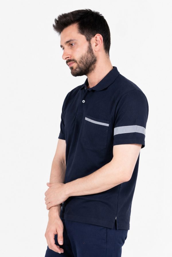 Polo Yaka Reflektörlü İş Tişörtü