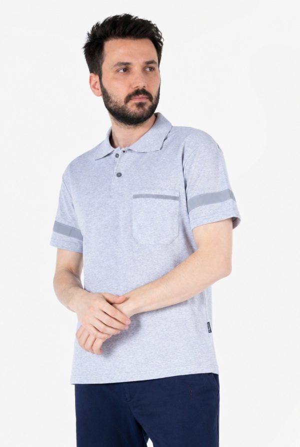 Polo Yaka Reflektörlü İş Tişörtü