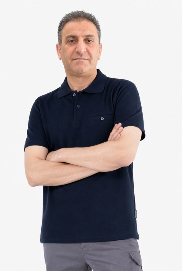 Polo Yaka Tişört - Fleto Cepli %100 Pamuk Günlük & İş