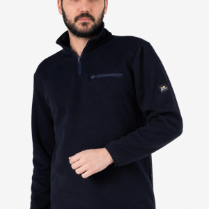 Fermuarlı Sweatshirt 3 İplik Şardonlu Dik Yakalı