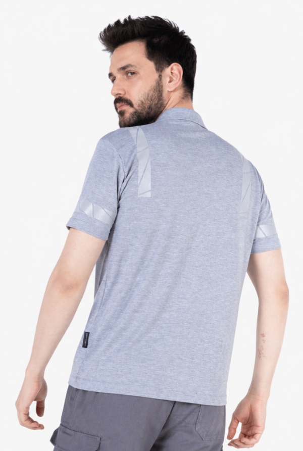 Polo Yaka Reflektörlü İş Tişörtü %100 Pamuklu