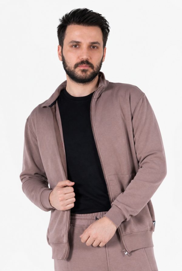 Diagonel Fermuarlı Sweatshirt