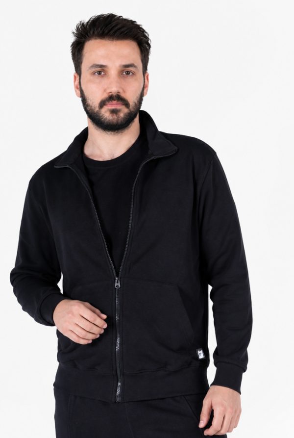 Diagonel Fermuarlı Sweatshirt