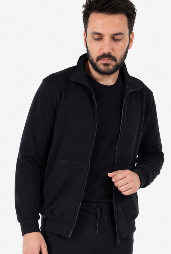 Diagonel Fermuarlı Sweatshirt