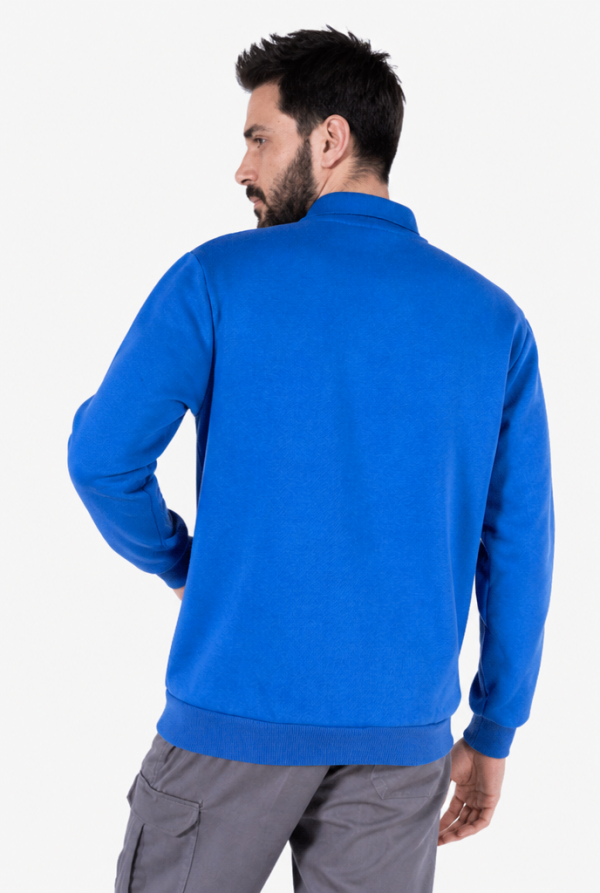 Polo Yaka Sweatshirt 3 İplik Şardonlu Kışlık Günlük & İş