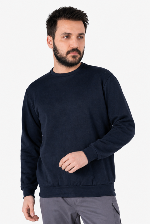 Bisiklet Yaka Sweatshirt 2 İplik Şardonlu Günlük & İş