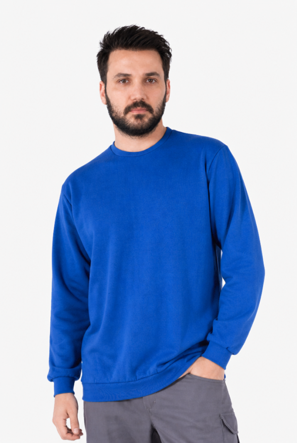 Bisiklet Yaka Sweatshirt 2 İplik Şardonlu Günlük & İş