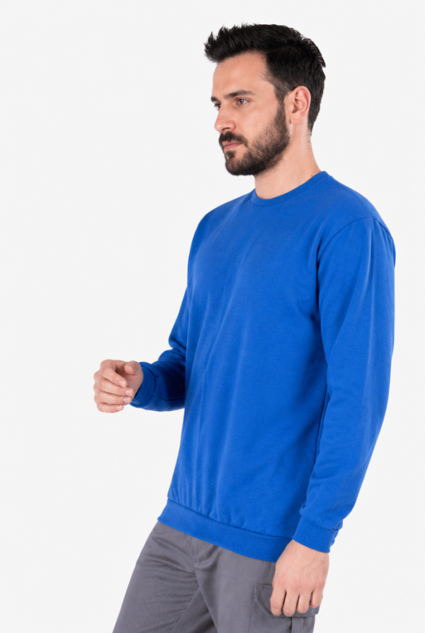 Bisiklet Yaka Sweatshirt 2 İplik Şardonlu Günlük & İş