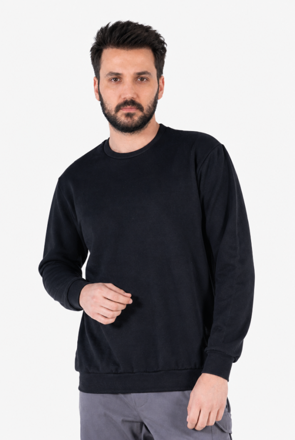 Bisiklet Yaka Sweatshirt 2 İplik Şardonlu Günlük & İş