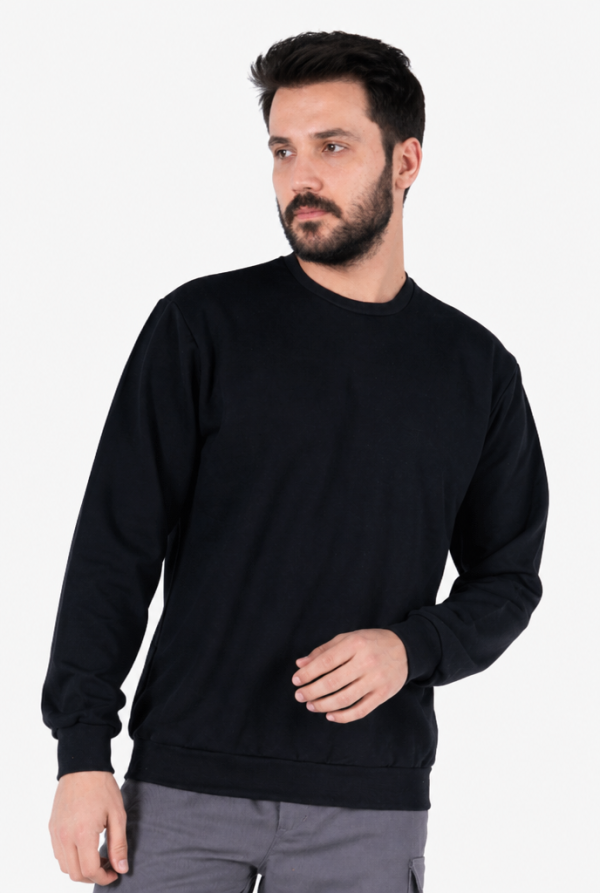 Bisiklet Yaka Sweatshirt 2 İplik Şardonlu Günlük & İş