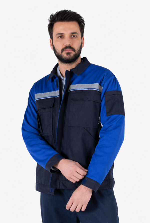Teknik İş Montu Kışlık - Lacivert/Kırmızı