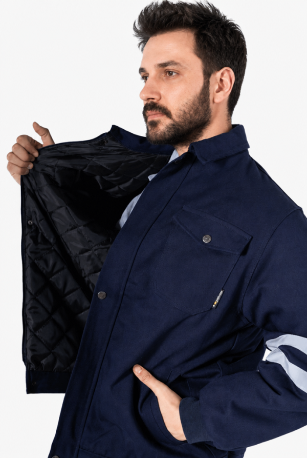 Reflektörlü Gabardin İş Montu Kışlık