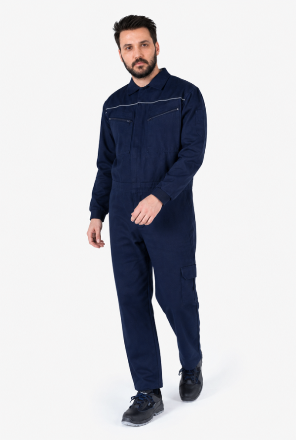 Biye Reflektörlü Gabardin İş Tulumu 7x7 Kışlık