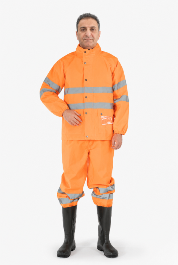 Reflektörlü Yağmurluk Takım Hi - Vis Su Geçirmez
