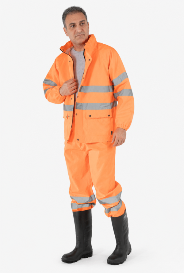 Reflektörlü Yağmurluk Takım Hi - Vis Su Geçirmez