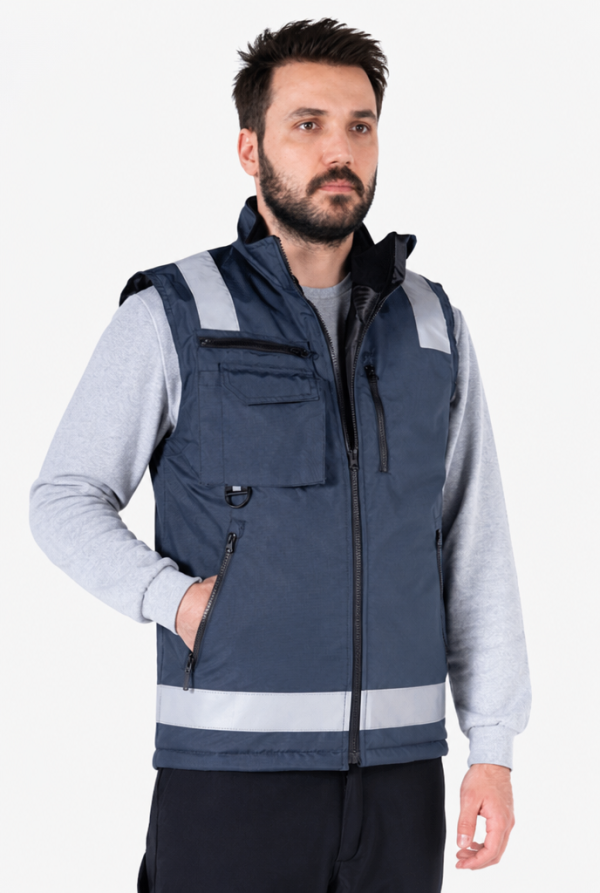 Reflektörlü Fosforlu İş Yeleği Anorak Oxford Kışlık
