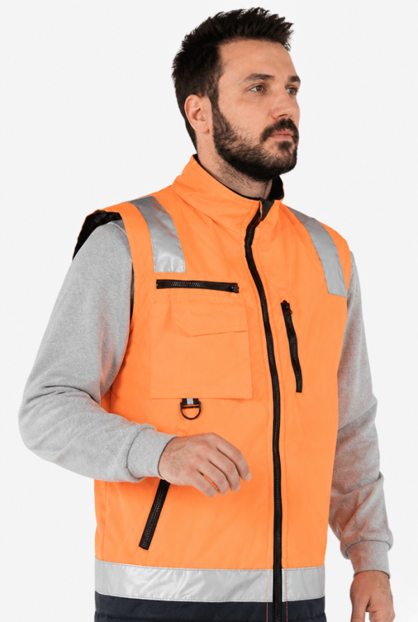 Reflektörlü Fosforlu İş Yeleği Anorak Oxford Kışlık