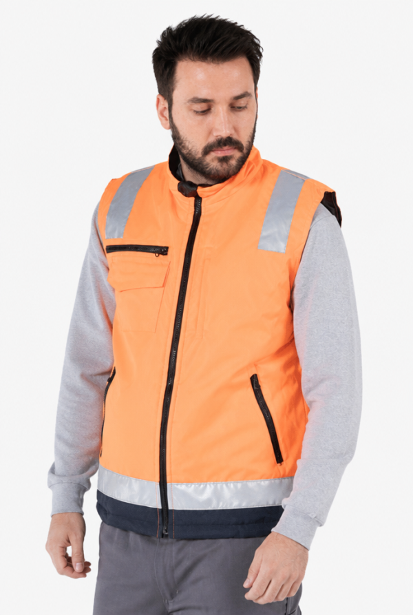 Reflektörlü Fosforlu İş Yeleği Anorak Oxford Kışlık