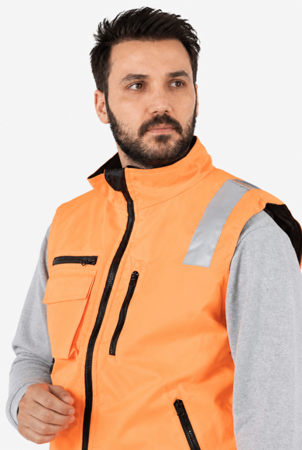 Reflektörlü Fosforlu İş Yeleği Anorak Oxford Kışlık