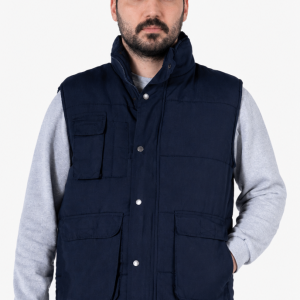 Elyaf Dolgulu Dik Yakalı İş Yeleği