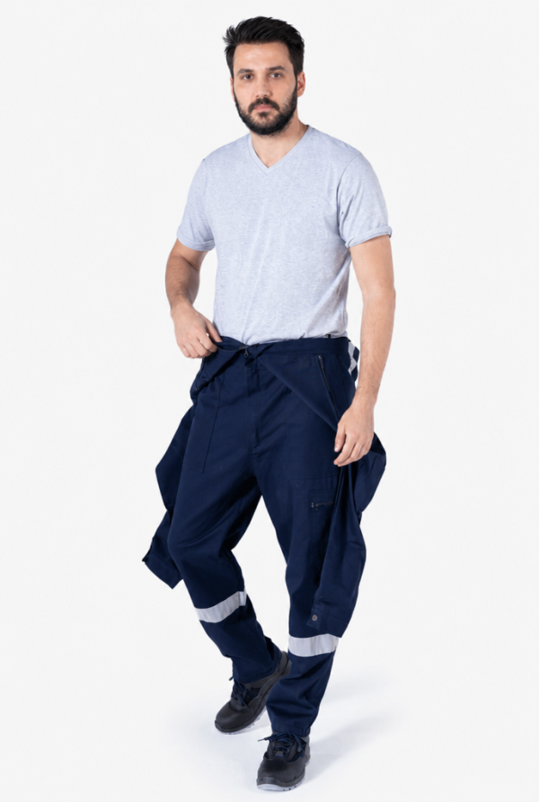 Reflektörlü İş Tulumu - Yazlık Gabardin 16/12 - Lacivert