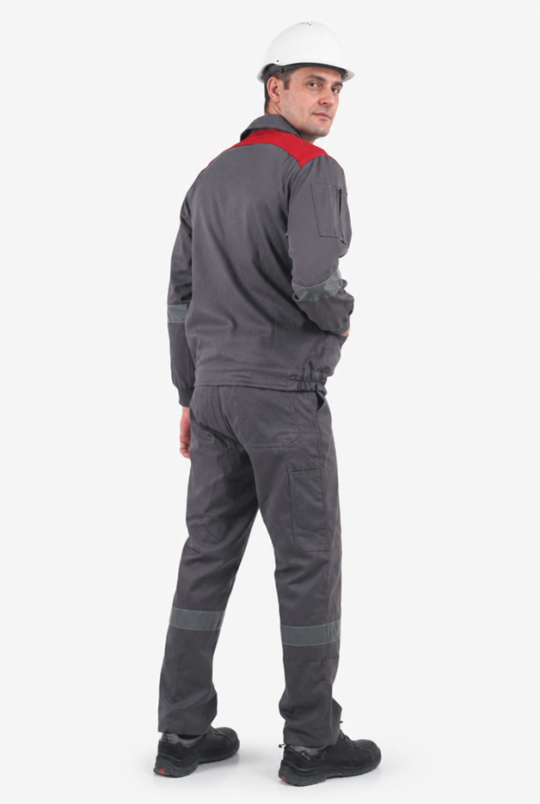 Harman Kumaş 5 cm Reflektörlü Mont - Pantolon - Gri