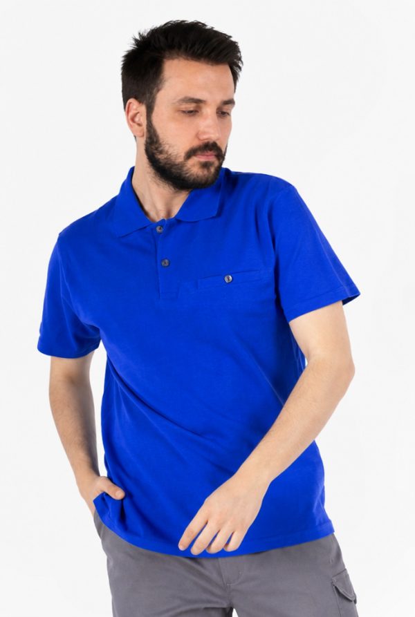 Polo Yaka Tişört - Fleto Cepli %100 Pamuk Günlük & İş
