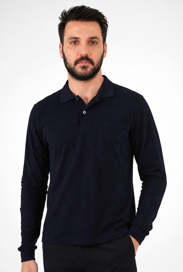 Polo Yaka Sweatshirt Günlük & İş %100 Pamuk Yazlık