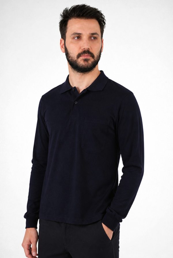 Polo Yaka Sweatshirt Günlük & İş %100 Pamuk Yazlık