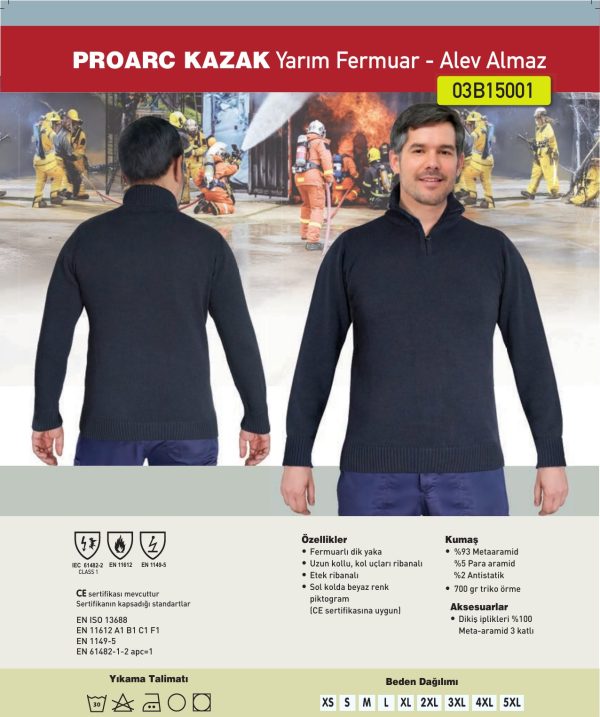 PROARC KAZAK Yarım Fermuar - Alev Almaz